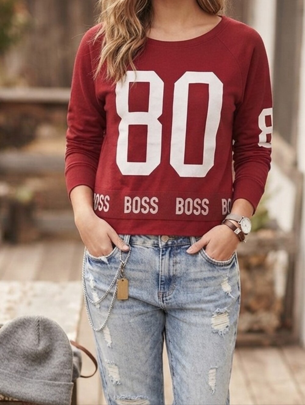 Rue21 Boss Crop Sweatshirt